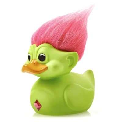 Image of TUBBZ First Edition Green Troll Collectible Vinyl Rubber Duck Figure Official Good Luck Trolls Merchandise Kids TV, Movies &amp; Video Games