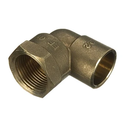 Image of 15mm x 1/2&quot; Solder Ring Female Adaptor Elbow Bag of 2