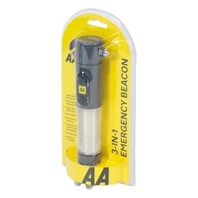 Image of The Urban Company 3 in 1 Emergency Beacon Torch Seat Belt Cutter Glass Hammer Flashlight