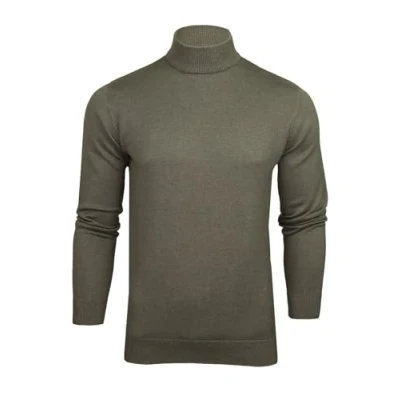 Image of Xact Mens Turtle Neck Cotton Jumper (Dark Grey Marl) XL
