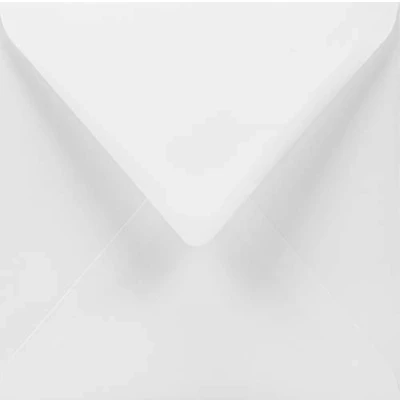 Image of Netuno 50 Elegant White Square envelopes DIN 155x155mm 6.10x6.10 inches 100gsm Lessebo Smooth gummed Pointed Flap no Window Ideal for Invitations Christmas Wedding RSVP’s Voucher Greeting Cards