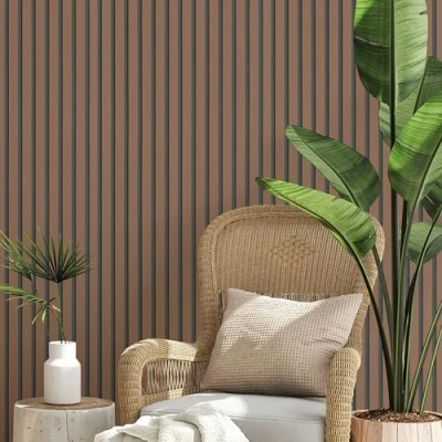 Image of Marburg Wallpaper Brown Stripes Modern GZSZ for Living Room or Bedroom Made in Germany 10,05 x 0,53m