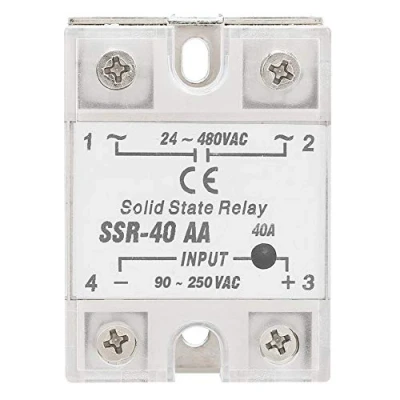 Image of Solid State Relay, SSR 40AA 40A Relay Module AC Input 90 250V Output 24 480V