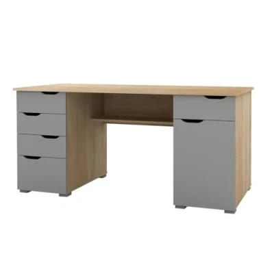 Image of ALPHASON Kentucky Desk Oak &amp; Grey