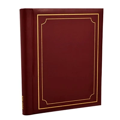 Image of Arpan Self Adhesive Large Photo Albums Totaling 20 Sheets 40 Sides Red/Burgundy