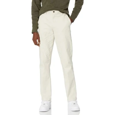 Image of Amazon Essentials Men&#039;s Athletic Fit Casual Stretch Chino Trousers (Available in Big &amp; Tall), Stone, 36W / 31L