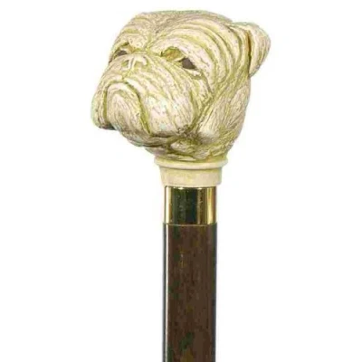 Image of Bulldog Headed Walking Stick Cane