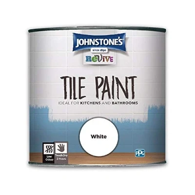 Image of Johnstone&#039;s Revive Tile Paint White Upcycling Gloss Finish 750 ml