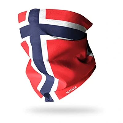 Image of Ruffnek FLAG OF NORWAY Multifunctional Neck Warmer Tube Scarf Snood Men, Women &amp; children ONE SIZE