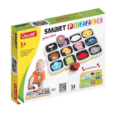 Image of Quercetti 0231 Smart Puzzle First Words &amp; Colours Shapes