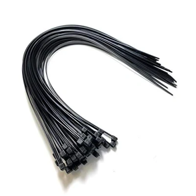 Image of Black Plastic Cable ties Long and Wide Extra Large Zip wrap heavy duty 9.0mmx750mm, 50 Pieces