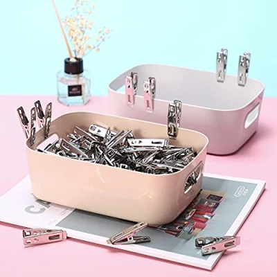 Image of Vinsani ® Laundry Clothes Pegs Stainless Steel Spring Loaded Metal Clip Strong Grip and Windproof Quality Non Slip Pins for Home Garden 3 Packs of 20