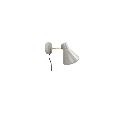 Image of Dyberg Larsen Sleep wall lamp, brown, Ø 15 cm, steel