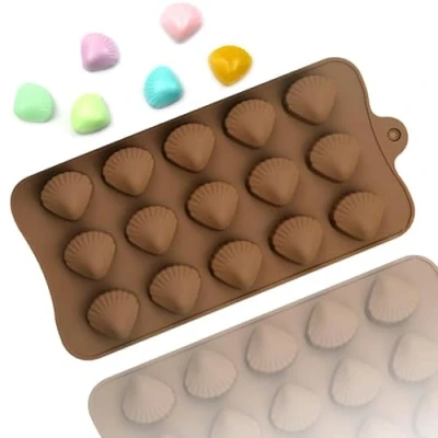 Image of TTOA Shell Silicone Chocolate Mould Wax Melt Ice Cube Cake Decoration