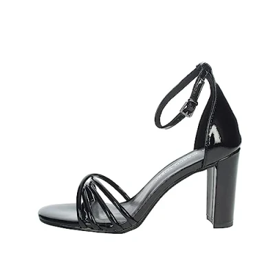 Image of Marco Tozzi Women&#039;s 2 28386 26 Sandale Heeled, Black (Black Patent), 6.5 UK