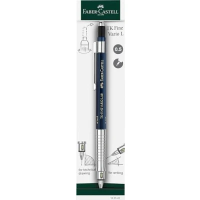 Image of Faber Castell TK Fine Vario L 135542 Mechanical Pencil 0.5 mm Indigo Lead with Soft/Hard Mechanism
