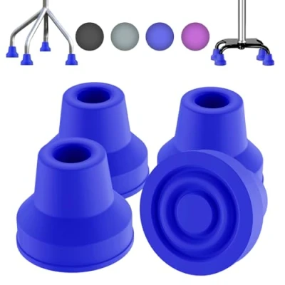 Image of supregear Walking Stick Rubber Ferrules (4 Pack) 16mm Replacement Feet for Cane Accessories and Standing Women, Men, Seniors, Elderly