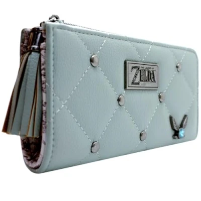 Image of Zelda Navi Fairy Ocarina of Time Link Great Deku Tree Purse Clutch Coin Pocket &amp; Card Holder, Green