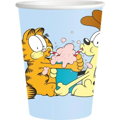 Image of BeenSmile, Garfield Cups, Children&#039;s Birthday Decoration, Party Supplies, 8 Units, 250 Ml