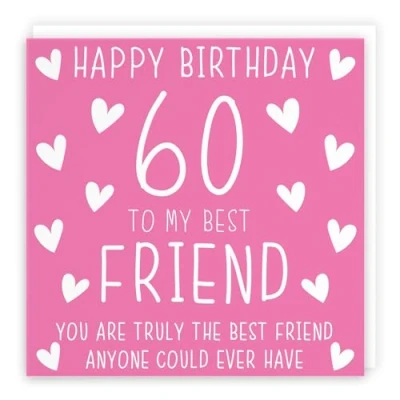 Image of Hunts England Best Friend 60th Birthday Card Happy 60 To My Iconic Collection Fun