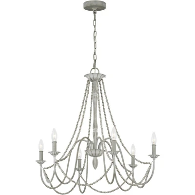 Image of Feiss Maryville 6 Light Chandelier Washed Grey