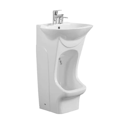 Image of EVOLVE Ablution Wudu Wash Basin with Dual Level Wash, Foot Space Tap and Trap Waste Included WuduKhana at Home