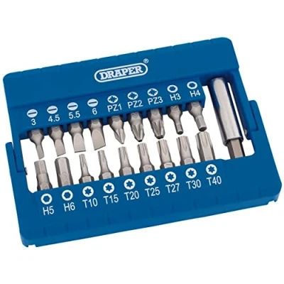 Image of Draper Screwdriver and Magnetic Bit Holder Set (19 Piece)