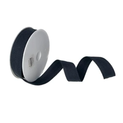 Image of Trimz Cotton Webbing, Dark Grey, 25mm x 5m