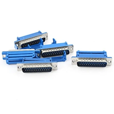 Image of sourcing map 5Pcs Parallel Port DB25 IDC Connector Male Flat Cable Crimp Adapter