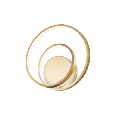 Image of OZ Dimmable Swirl Integrated LED Wall Lamp Brass, 3000K