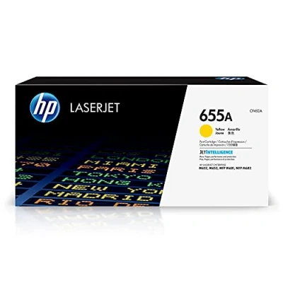 Image of HP 655A Yellow original LaserJet toner cartridge (CF452A) for Color Enterprise M652, M653, Flow MFP M681, M682