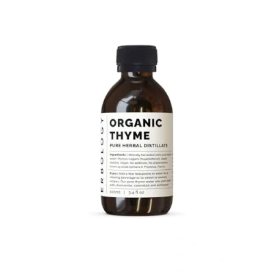Image of Erbology Organic Thyme Water 100ml Premium Food Grade Hydrolate of Cleansing The Skin Small Batch Sustainably Sourced Straight from Farm in Provence, France