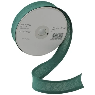 Image of Inastri 25/5/5 mm Cotton Bias Binding, Bottle Green