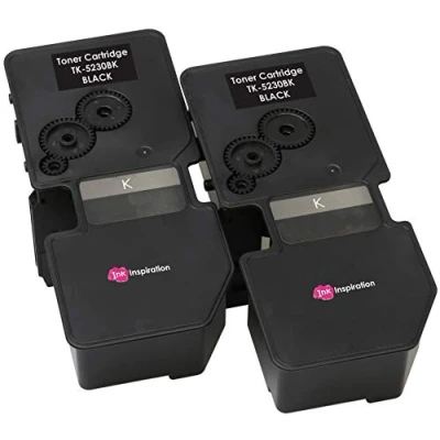 Image of 2 BLACK Compatible TK 5230 Laser Toner Cartridges for Kyocera ECOSYS M5521cdn M5521cdw P5021cdn P5021cdw 5230K 1T02R90NL0 2,600 Pages