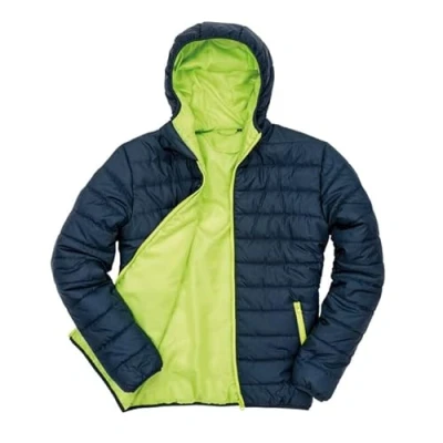 Image of Result R233X Mens Soft Padded Jacket Navy/Lime L