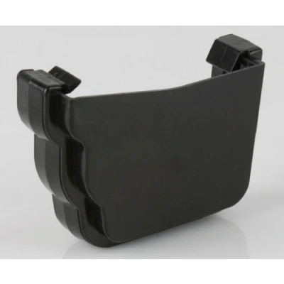 Image of Brett Martin 106mm Prostyle (Ogee) Gutter Right Hand External Stopend BR087RB Black