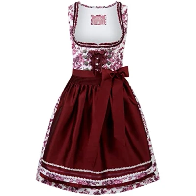 Image of Stockerpoint Women&#039;s Nikola Dirndl Special Occasion Dress, Bordeaux, 14