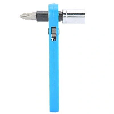 Image of Vikye Ratchet Socket Wrench, 10mm Blue Mini Wrench Tool with PH2 Screwdriver Bit Kit, Set for Repairing Use