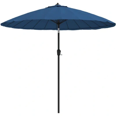 Image of vidaXL Garden Parasol with Aluminium Pole 270 cm Azure Blue