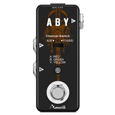 Image of Amuzik ABY Switcher Box Guitar Pedal Line Selector Audio Channel Swith Combine Effect Accessories Mini Size