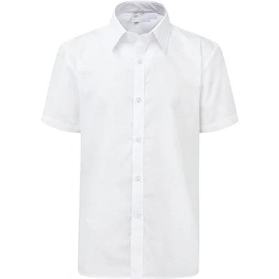 Image of Boys School Shirt Short Sleeve Twin Pack White 17&#039; Collar