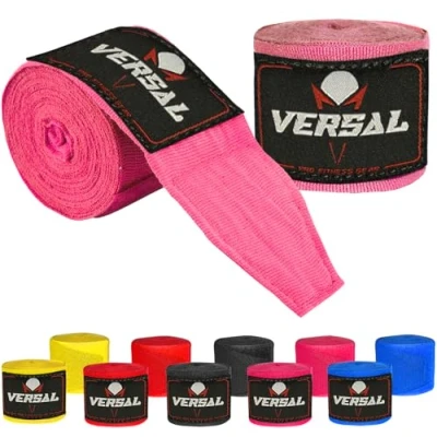 Image of Boxing Hand Wraps 4 Meter Inner Gloves Bandages Wrist Support Under Mitts Knuckle Fist Protector MMA Muay Thai Kickboxing Handwraps for Martial Arts Training Gym Workout Men &amp; Women (Pink)