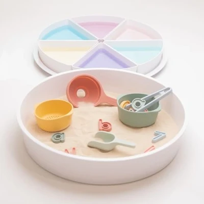 Image of Inspire My Play Tray Tuff with Lid Messy for Toddler Kids Sensory Trays Developmental Toys Disabled Children Perfect Water and Sand