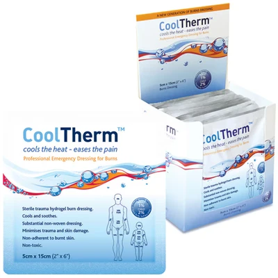 Image of Reliance Medical 15 x 5 cm CoolTherm Safe, Non Adherent, Sterile Burn Dressing to Cool The Heat &amp; Ease Pain Pack of