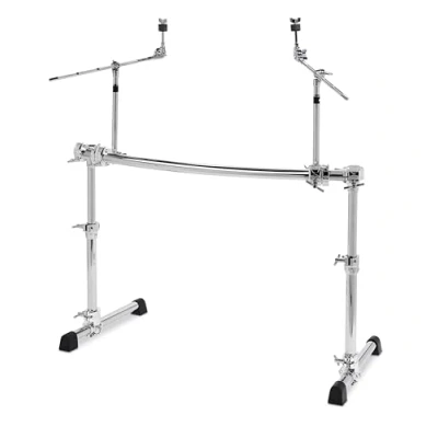 Image of Gibraltar Rack System Chrome Series height Adjustable GCS 500H 2 leg Basic Rack, adjustability, with curved 46&quot; horizontal tube