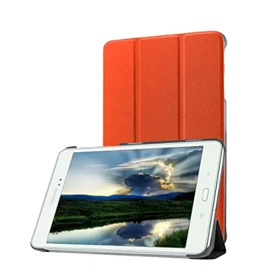 Image of Case for Samsung Galaxy Tab S2 8.0 inch SM T710/T715/T713 Tablet Cover Business light luxury Premium Smart PU Leather with Auto Sleep/Wake (Orange)