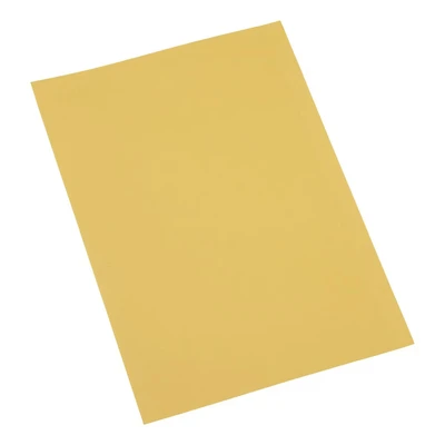 Image of 5 Star Office Square Cut Folder Recycled Pre punched 250gsm Foolscap Yellow [Pack 100]
