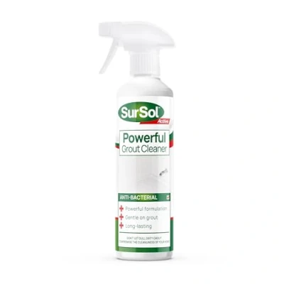 Image of SurSol Active Grout Cleaner, Ready To Use Tile Grouting Cleaning Spray, Removes Stubborn Dirt, Marks &amp; Stains Between Tiled Walls Floors 500ml