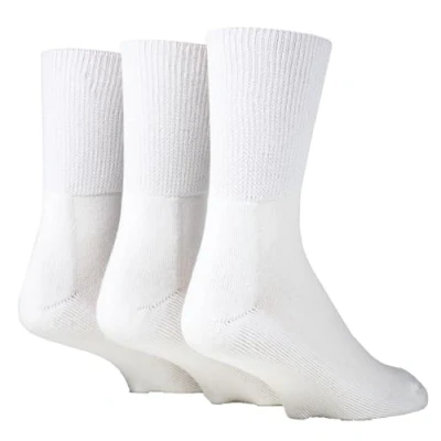 Image of SOCKSHOP Iomi Footnurse Bamboo Cushioned Foot Diabetic Socks White 12 14 Unisex