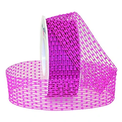 Image of Präsent Victoria Wired Ribbon Magenta 15 m Roll 40 mm width